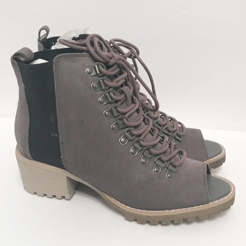 Von Dutch Women’s Shot Gun Peep Toe Lace Up Sz 7